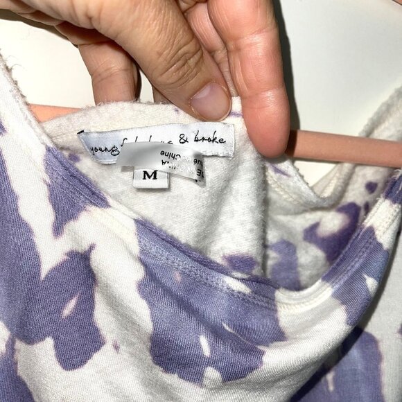 Young Fabulous & Broke Tie Dye Top Womens Size Medium M Rayon Spandex Dolman - Picture 4 of 9